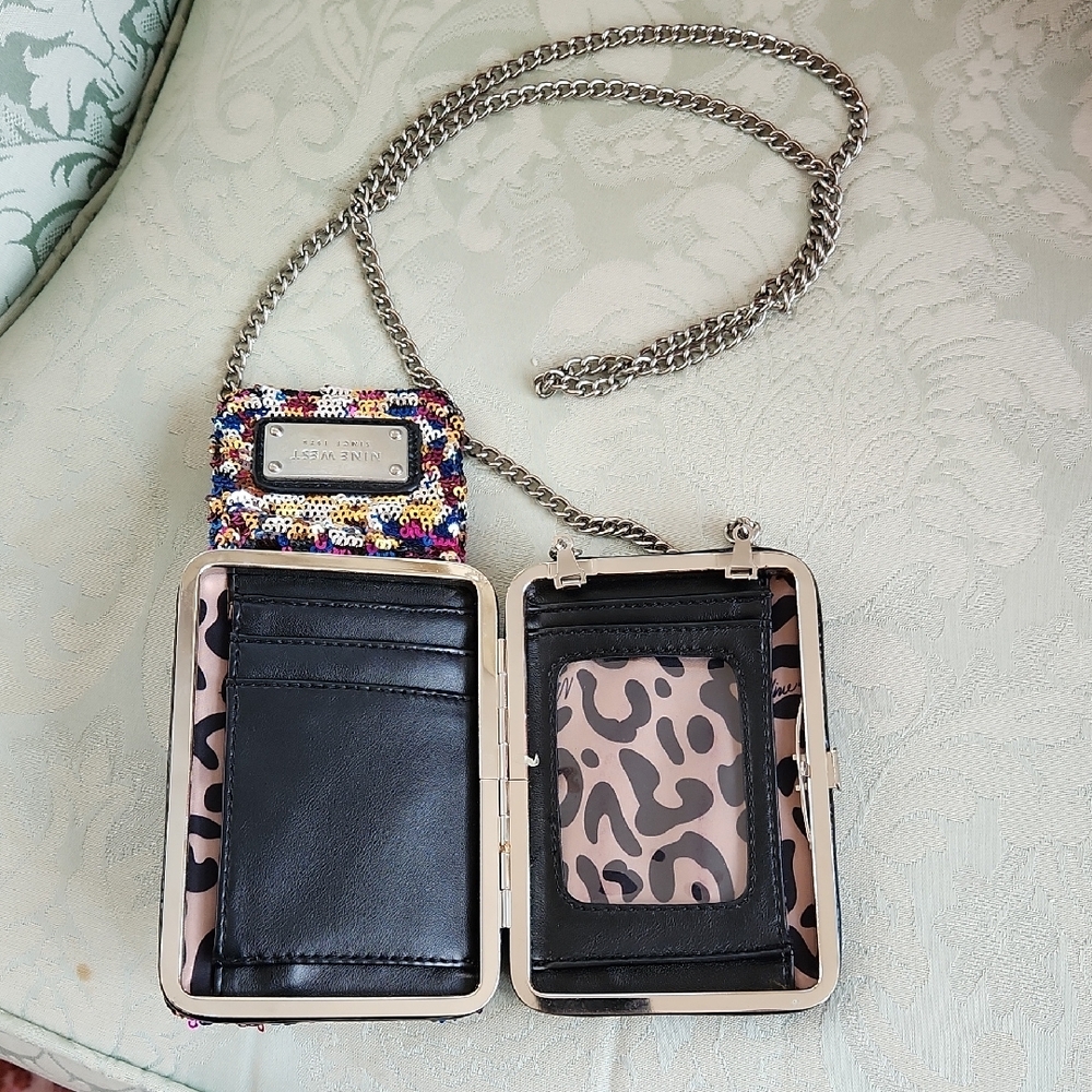 Nine West Sequined Shoulder Wallet/Purse - Picture 3 of 4